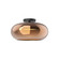 Trinity 14-in Black/Copper Dimmable LED Semi Flush Mount (461|SF62014-BK/CP)