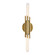 Torres 11-in Vintage Brass 2 Lights Damp-Rated Wall/Vanity Light (7713|WV335811VB)
