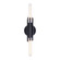 Torres 11-in Matte Black 2 Lights Damp-Rated Wall/Vanity Light (7713|WV335811MB)