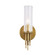 Torres 3-in Ribbed Glass/Vintage Brass 1 Light Damp-Rated Wall/Vanity Light (7713|WV335103VBCR)