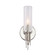 Torres 3-in Polished Nickel/Ribbed Glass 1 Light Damp-Rated Wall/Vanity Light (7713|WV335103PNCR)