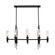 Torres 38-in Clear Ribbed Glass/Matte Black 8 Lights Linear Pendant (7713|LP335838MBCR)