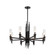 Torres 36-in Clear Ribbed Glass/Matte Black 8 Lights Chandelier (7713|CH335836MBCR)