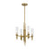 Torres 18-in Ribbed Glass/Vintage Brass 4 Lights Chandeliers (7713|CH335418VBCR)