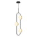 Tagliato 3 Head Matte Black/Brushed Gold LED Pendant (7713|PD302003MBBG)