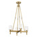 Lucian 22-in Clear Crystal/Vintage Brass 4 Lights Socket Pendant (7713|PD338422VBCC)