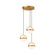 Globo 3 Head Brushed Gold LED Multi Pendant (7713|MP301003BG)