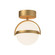 Globo 7-in Brushed Gold LED Flush Mount (7713|FM301001BG)