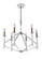 The Reserve 6 Light Chandelier in Matte White/Satin Brass (20|55526-MWWSB)