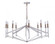 The Reserve 10 Light Chandelier in Matte White/Satin Brass (20|55510-MWWSB)