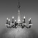 Amadeus 8 Light 120V Chandelier in Black with Optic Haze Quartz (168|S9334-51OH)