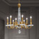 Amadeus 8 Light 120V Chandelier in Black with Optic Haze Quartz (168|S9334-51OH)
