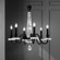 Amadeus 6 Light 120V Chandelier in Black with Optic Haze Quartz (168|S9327-51OH)