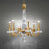 Amadeus 6 Light 120V Chandelier in Heirloom Gold with Optic Haze Quartz (168|S9327-22OH)