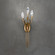 Secret Garden 27in LED 3500K 120V-277V Wall Sconce in French Gold and Optic Haze Quartz (168|S2428-26OH)