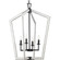 Galloway Collection Four-Light 30'' Matte Black Modern Farmhouse Foyer Light with Distressed Whit (149|P500378-31M)