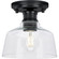Singleton Collection One-Light 7.62'' Matte Black Farmhouse Small Semi-Flush Mount Light with Cle (149|P350226-31M)