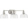 Singleton Collection Three-Light 26.5'' Brushed Nickel Farmhouse Vanity Light with Clear Glass Sh (149|P300397-009)