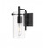 Press - 1 Light - 5 inch - Matte Black - Bath Vanity Light (3442|352-1W-BK-CL)