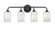 Fairbank - 4 Light - 28 inch - Matte Black - Bath Vanity Light (3442|342-4W-BK-CLW-LED)
