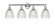 Castile - 4 Light - 33 inch - Polished Chrome - Bath Vanity Light (3442|616-4W-PC-G382)