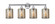 Cobbleskill - 4 Light - 32 inch - Polished Chrome - Bath Vanity Light (3442|616-4W-PC-G116)