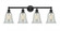 Hanover - 4 Light - 33 inch - Matte Black - Bath Vanity Light (3442|616-4W-BK-G2811)