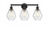 Cindyrella - 3 Light - 24 inch - Matte Black - Bath Vanity Light (3442|616-3W-BK-G654-6)