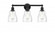 Ellery - 3 Light - 23 inch - Matte Black - Bath Vanity Light (3442|616-3W-BK-G394)