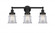 Canton - 3 Light - 23 inch - Matte Black - Bath Vanity Light (3442|616-3W-BK-G182S)