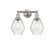 Cindyrella - 2 Light - 15 inch - Brushed Satin Nickel - Bath Vanity Light (3442|616-2W-SN-G654-6)