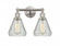 Conesus - 2 Light - 15 inch - Brushed Satin Nickel - Bath Vanity Light (3442|616-2W-SN-G275)
