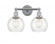 Athens - 2 Light - 15 inch - Polished Chrome - Bath Vanity Light (3442|616-2W-PC-G122-6)
