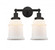 Canton - 2 Light - 15 inch - Oil Rubbed Bronze - Bath Vanity Light (3442|616-2W-OB-G181)