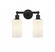 Clymer - 2 Light - 13 inch - Matte Black - Bath Vanity Light (3442|616-2W-BK-G801)