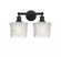 Niagara - 2 Light - 16 inch - Matte Black - Bath Vanity Light (3442|616-2W-BK-G402)