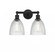 Castile - 2 Light - 15 inch - Matte Black - Bath Vanity Light (3442|616-2W-BK-G382)