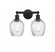 Salina - 2 Light - 15 inch - Matte Black - Bath Vanity Light (3442|616-2W-BK-G292)