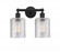 Cobbleskill - 2 Light - 14 inch - Matte Black - Bath Vanity Light (3442|616-2W-BK-G112)