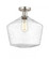 Cindyrella - 1 Light - 12 inch - Brushed Satin Nickel - Semi-Flush Mount (3442|616-1F-SN-G654-12)