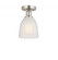 Brookfield - 1 Light - 6 inch - Brushed Satin Nickel - Semi-Flush Mount (3442|616-1F-SN-G441)