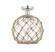Farmhouse Rope - 1 Light - 10 inch - Polished Chrome - Semi-Flush Mount (3442|616-1F-PC-G122-10RB)
