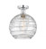 Athens Deco Swirl - 1 Light - 10 inch - Polished Chrome - Semi-Flush Mount (3442|616-1F-PC-G1213-10)
