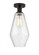 Cindyrella - 1 Light - 7 inch - Oil Rubbed Bronze - Semi-Flush Mount (3442|616-1F-OB-G654-7)