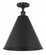 Berkshire - 1 Light - 16 inch - Matte Black - Semi-Flush Mount (3442|616-1F-BK-MBC-16-BK)