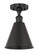 Berkshire - 1 Light - 8 inch - Matte Black - Semi-Flush Mount (3442|616-1F-BK-MBC-8-BK)