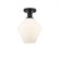 Cindyrella - 1 Light - 8 inch - Matte Black - Semi-Flush Mount (3442|616-1F-BK-G651-8)