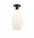 Cindyrella - 1 Light - 7 inch - Matte Black - Semi-Flush Mount (3442|616-1F-BK-G651-7)