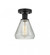 Conesus - 1 Light - 6 inch - Matte Black - Semi-Flush Mount (3442|616-1F-BK-G275)
