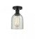 Caledonia - 1 Light - 5 inch - Matte Black - Semi-Flush Mount (3442|616-1F-BK-G259)